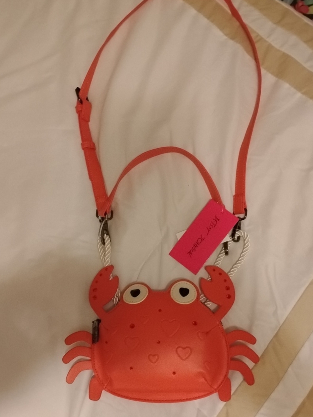 Betsey Johnson Coral Crab Kids Crossbody Bag
